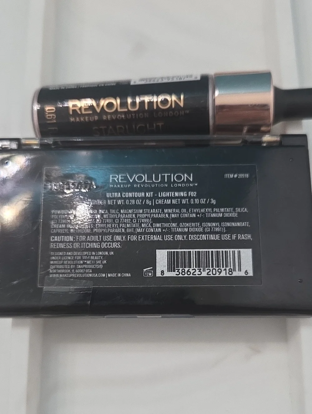 Revolution Bronzer & Starlight Liquid Highlighter - Beige, Cream, Brown